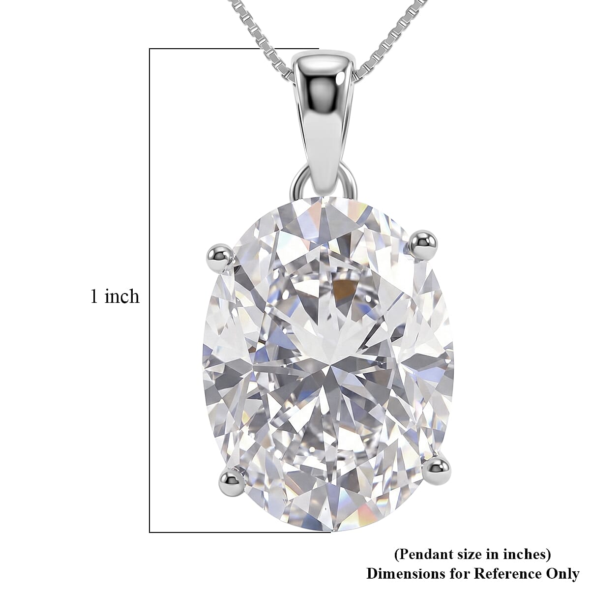 D'Joy Moissanite 10.10 ctw Endless Brilliance Pendant Necklace in Rhodium Over Sterling Silver 18 Inches image number 5