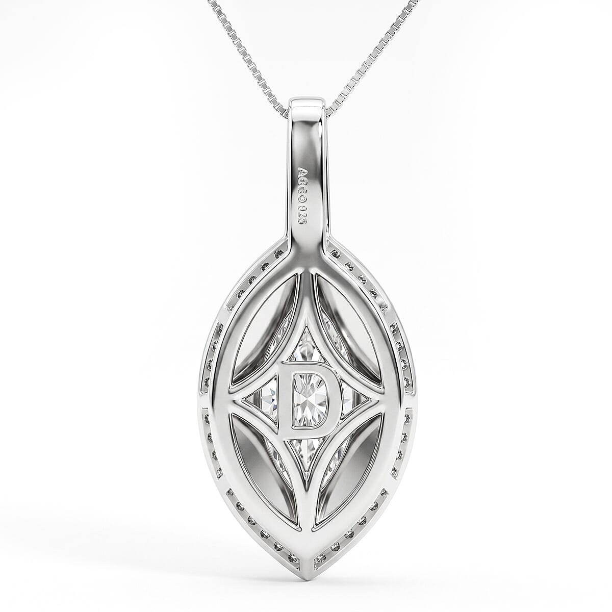 D'Joy Moissanite 4.60 ctw Endless Brilliance Pendant Necklace in Rhodium Over Sterling Silver 18 Inches image number 4