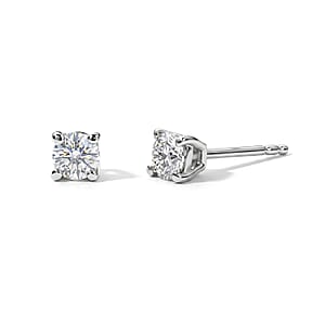 Moissanite (Rnd 6mm) Set of 3 Earrings in Platinum Over Sterling Silver 3.00 ctw