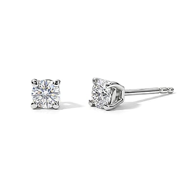 D'Joy Moissanite 3.00 ctw Set of 3 Earrings in Platinum Over Sterling Silver