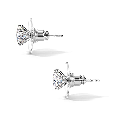 D'Joy Moissanite 3.00 ctw Set of 3 Earrings in Platinum Over Sterling Silver