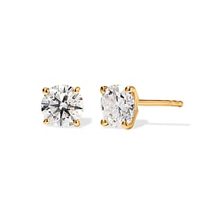 Moissanite 3.00 ctw Set of 3 Earrings in 18K YG Plated in Sterling Silver