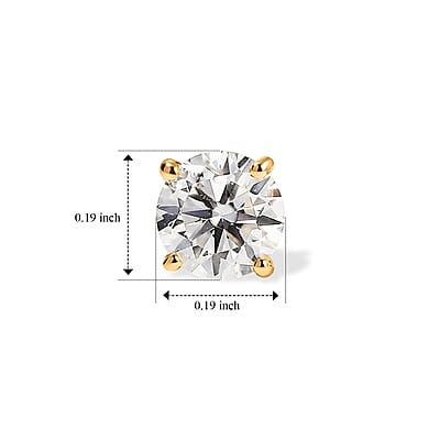 Moissanite 3.00 ctw Set of 3 Earrings in 18K YG Plated Sterling Silver