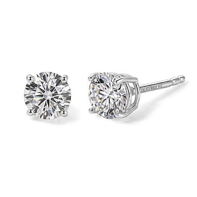 Set of 3 - D'Joy Multi Gemstone 3.00 ctw Solitaire Stud Earrings in Platinum Over Sterling Silver