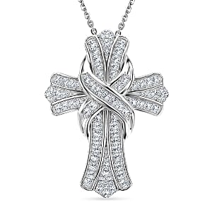 Luxuriant Lab Grown Diamond G-H SI 0.50 ctw Pendant Necklace (20 Inches) in Rhodium Over Sterling Silver (Del. In 10-12 Days)