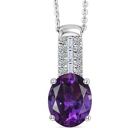 Moroccan Amethyst / Rhodium Over Sterling Silver - Product card gallery slide 1 (10215420100921)