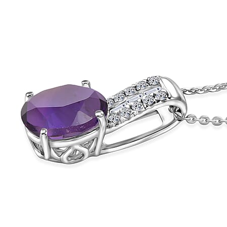 Moroccan Amethyst / Rhodium Over Sterling Silver - Product card gallery slide 4 (10215420100921)