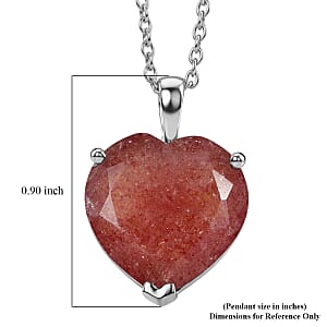 D'Joy Premium Tanzanian Natronite 10.65 ctw Pendant Necklace in Rhodium Over Sterling Silver 18 Inches 