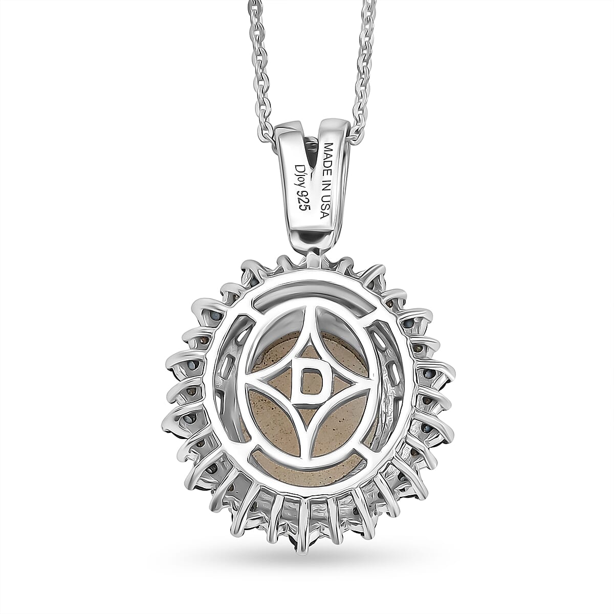 D'Joy Premium Ethiopian Welo Opal and Multi Gemstone 4.15 ctw Royal Sunburst Pendant Necklace in Rhodium Over Sterling Silver 20 Inches image number 4