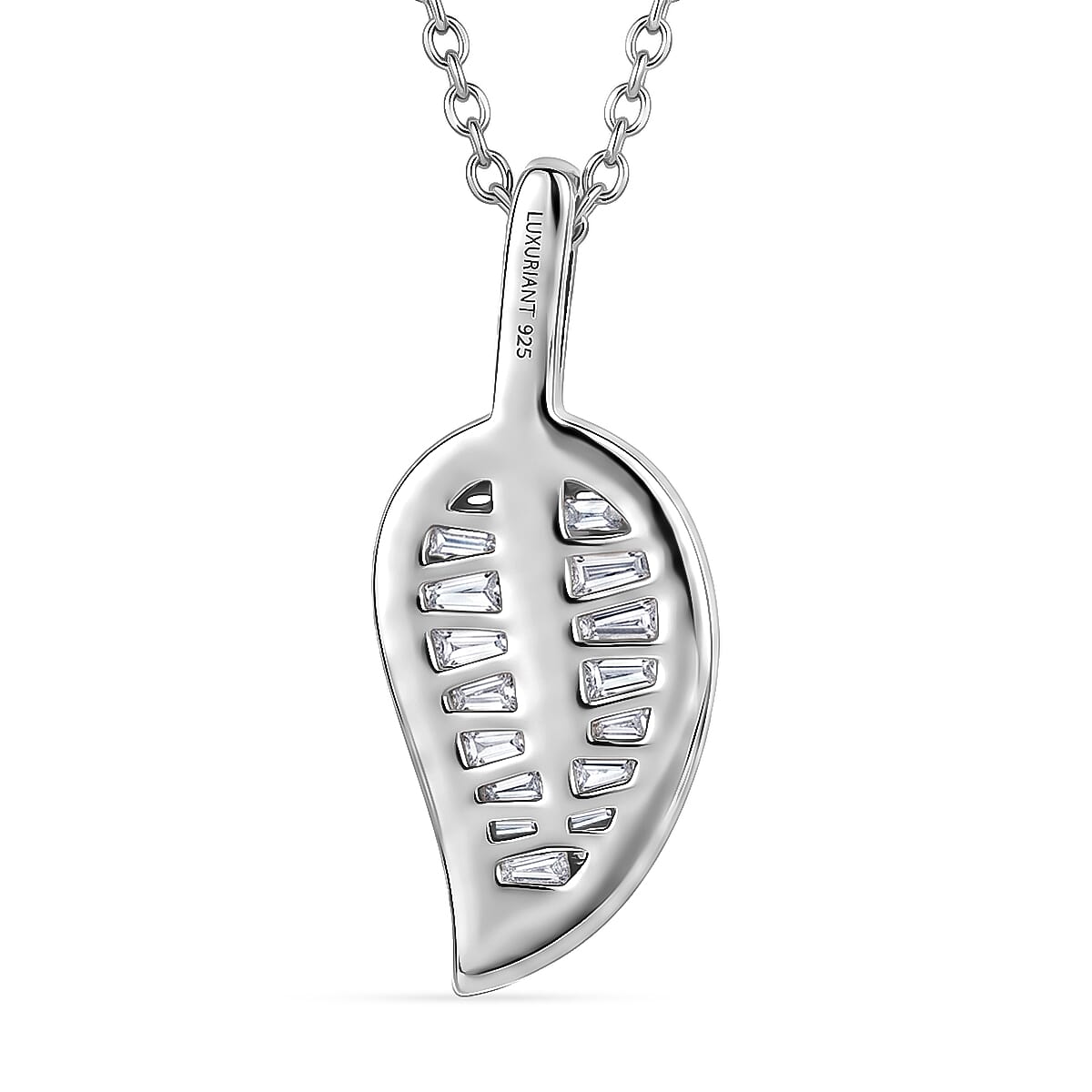 Luxuriant Lab Grown Diamond G-H SI 1.50 ctw Pendant Necklace in Rhodium Over Sterling Silver (20 Inches)