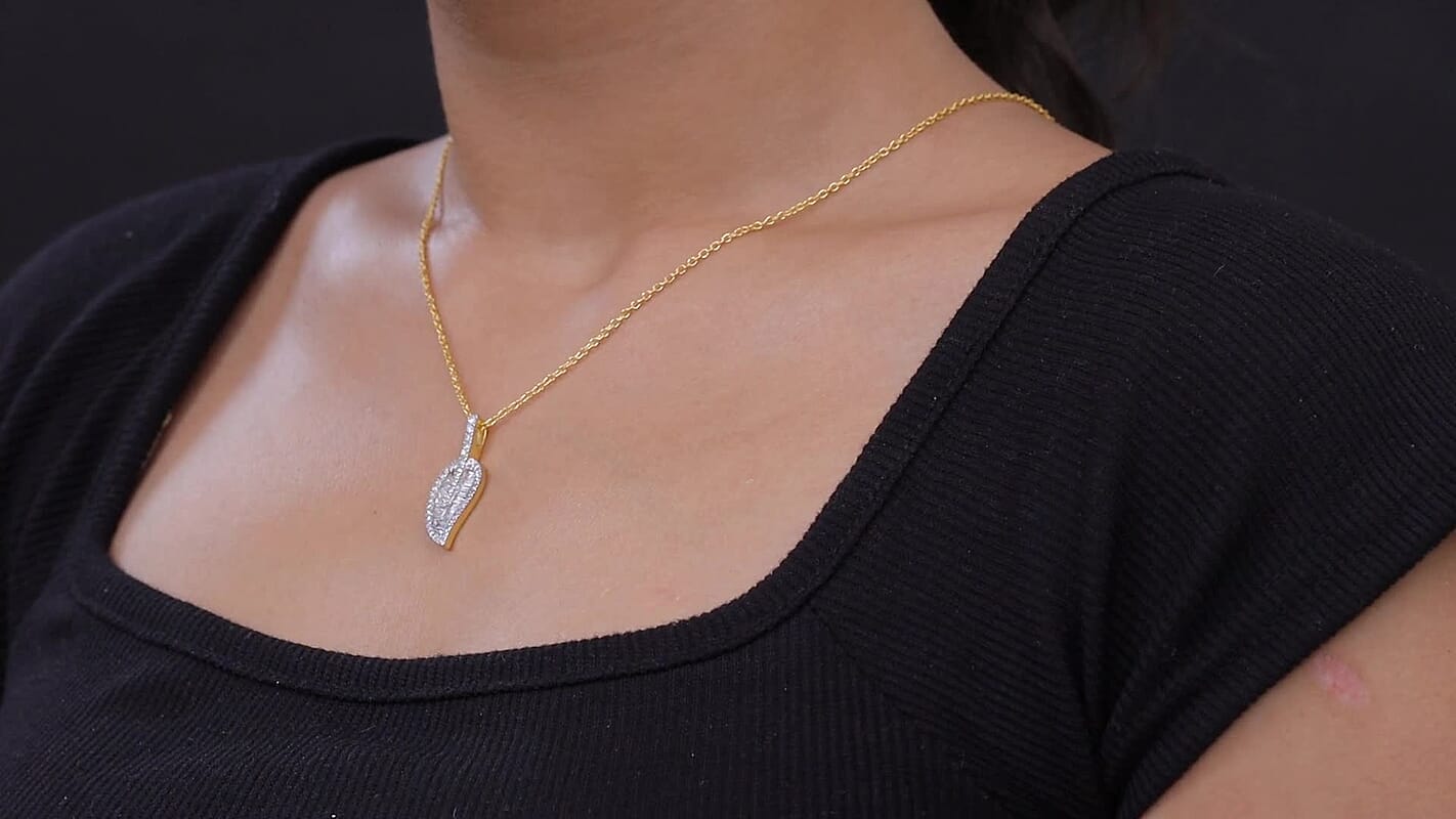 Luxuriant Lab Grown Diamond (G-H, SI) Pendant Necklace (20 Inches) in Rhodium Over Sterling Silver 1.50 ctw