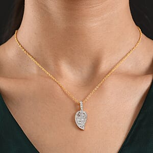Luxuriant Lab Grown Diamond G-H SI 1.50 ctw Pendant Necklace in 18K Vermeil Yellow Gold Over Sterling Silver (20 Inches)