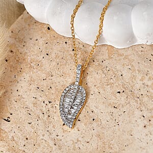 Luxuriant Lab Grown Diamond G-H SI 1.50 ctw Pendant Necklace in 18K Vermeil Yellow Gold Over Sterling Silver (20 Inches)