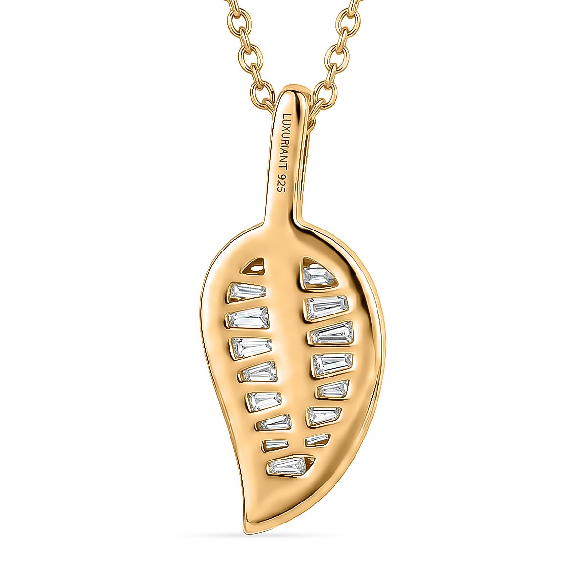 Luxuriant Lab Grown Diamond G-H SI 1.50 ctw Pendant Necklace in 18K Vermeil Yellow Gold Over Sterling Silver (20 Inches) image number 4