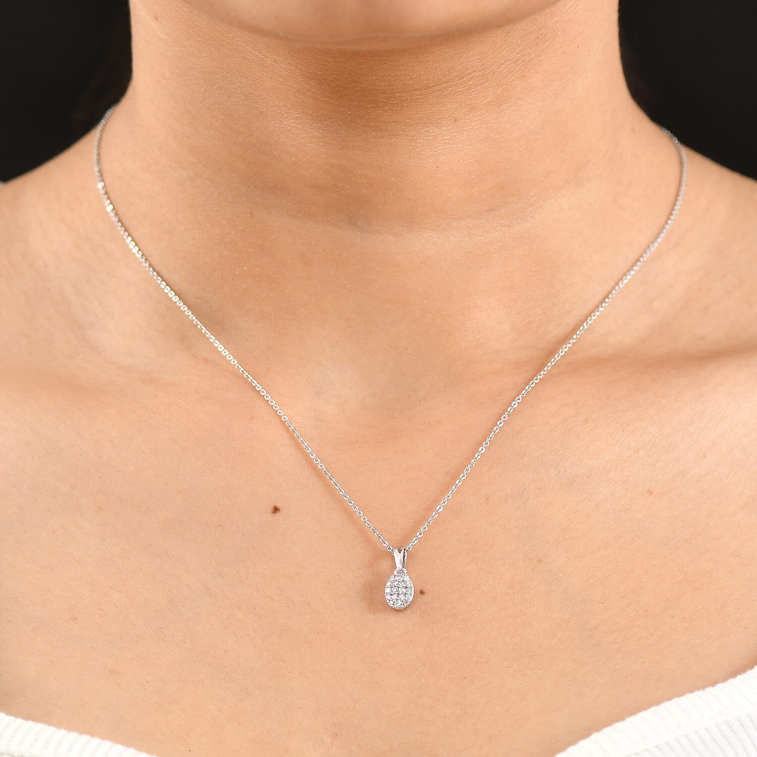 Luxuriant Lab Grown Diamond G-H SI 0.15 ctw Pendant Necklace in 18K Vermeil Yellow Gold Over Sterling Silver 20 Inches
