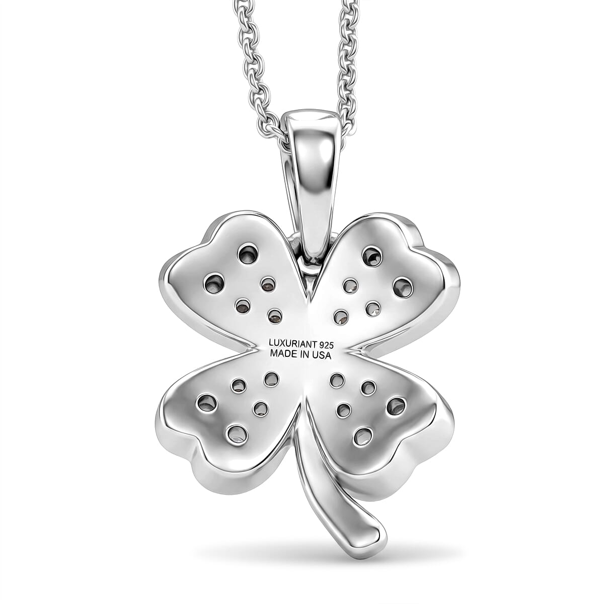 Luxuriant Lab Grown Diamond G-H SI 0.40 ctw Pendant Necklace in Rhodium Over Sterling Silver 20 Inches
