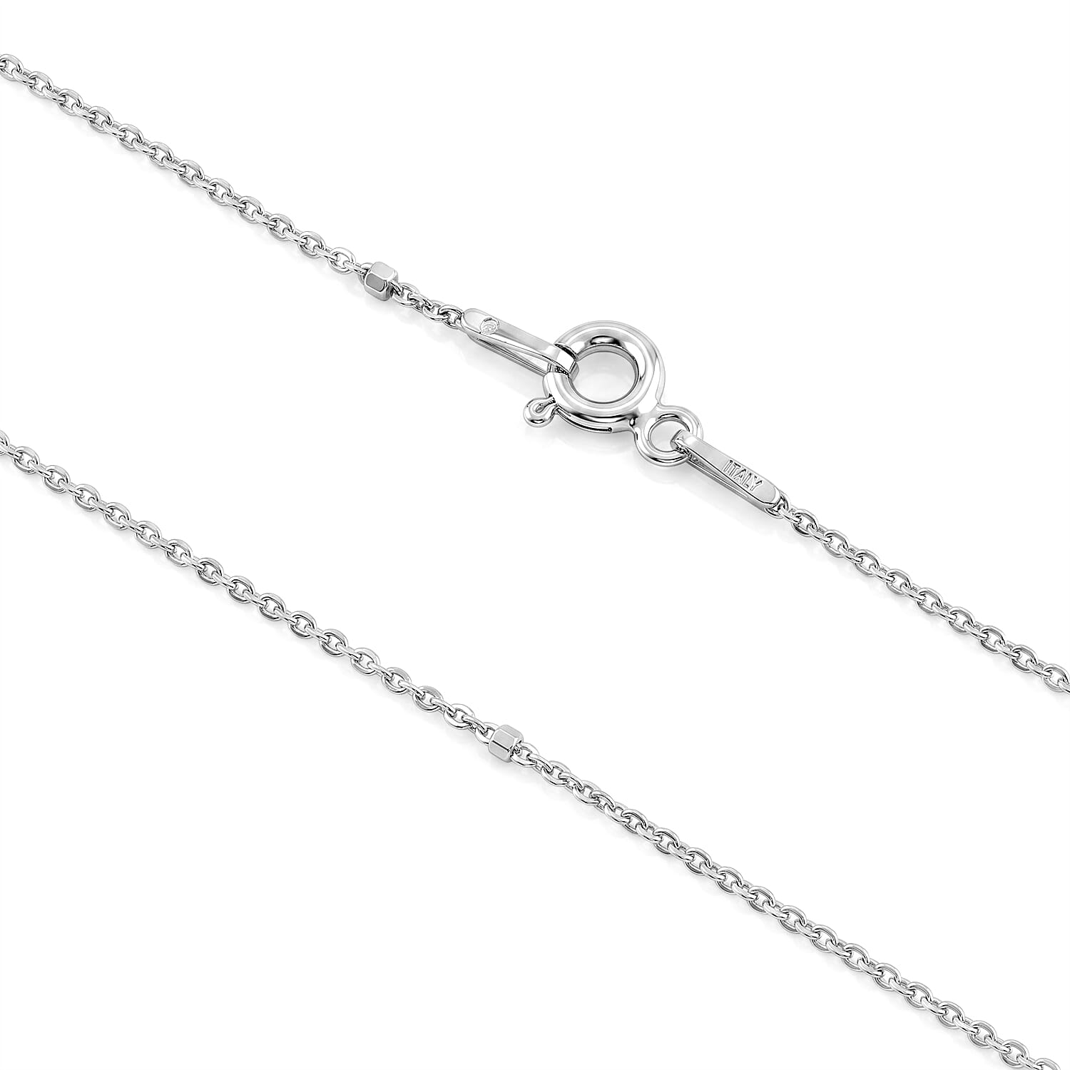 Set of 2 Necklace in Rhodium Over and Sterling Silver 2.60 Grams 18 Inches