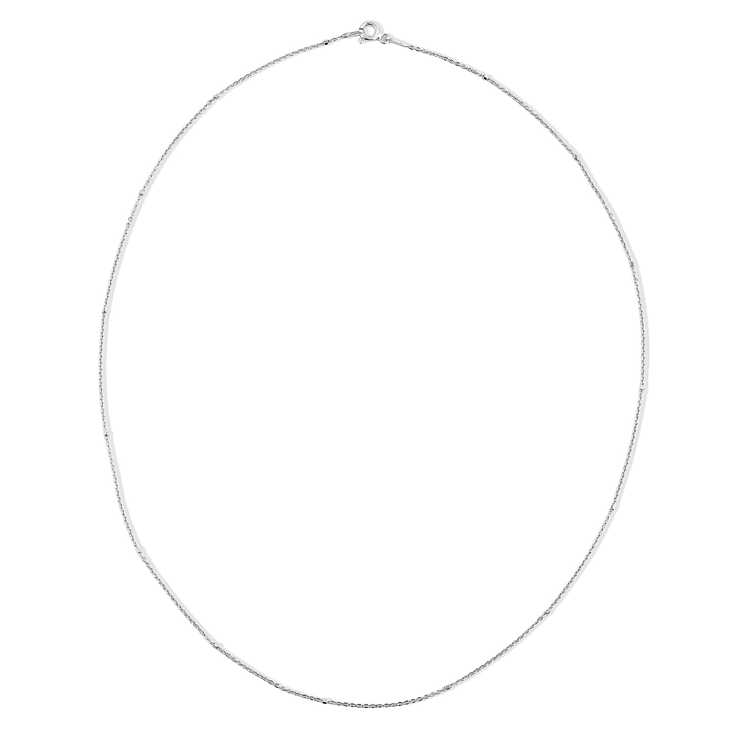 Set of 2 Necklace in Rhodium Over and Sterling Silver 2.60 Grams 18 Inches