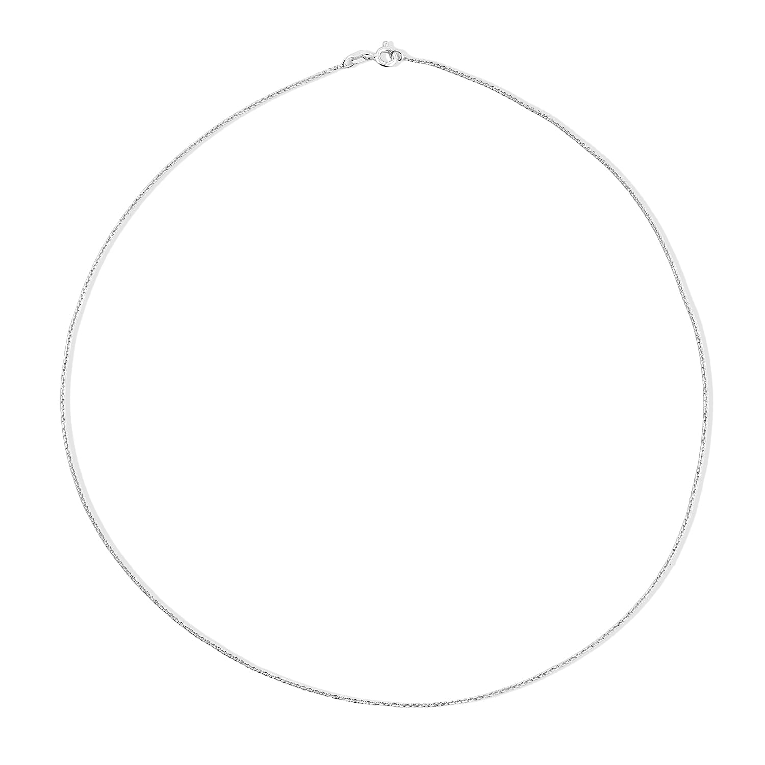 Set of 2 Necklace in Rhodium Over and Sterling Silver 2.60 Grams 18 Inches