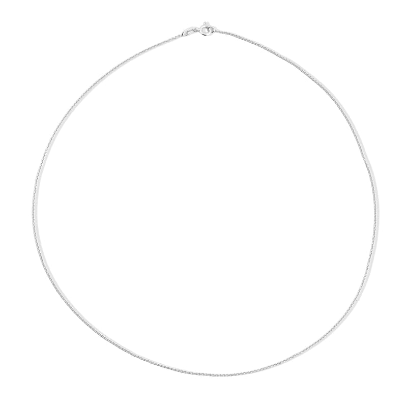 Set of 2 Necklace in Rhodium Over and Sterling Silver 2.60 Grams 18 Inches