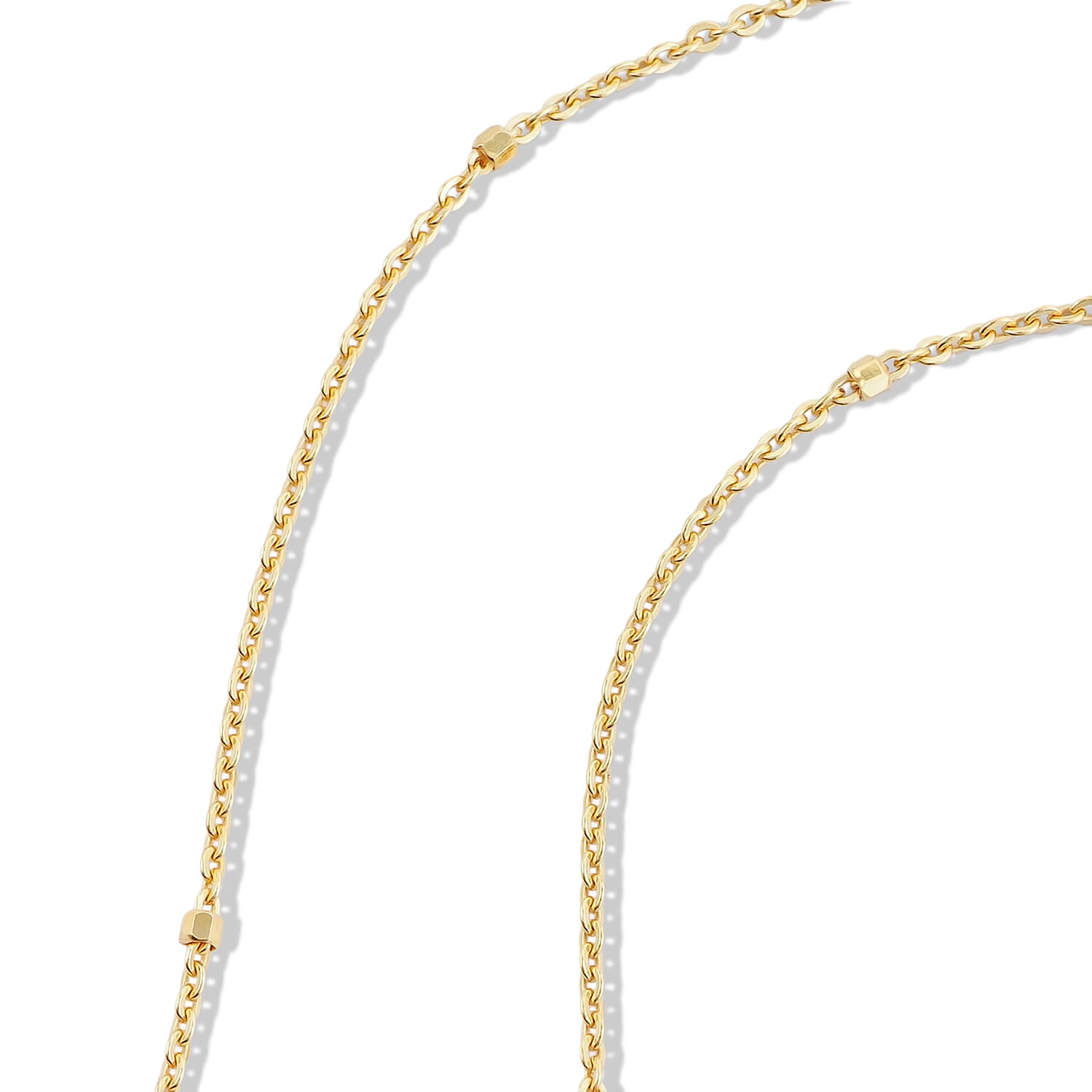 Set of 2 Necklace in 14K YG Over Sterling Silver 2.60 Grams 18 Inches