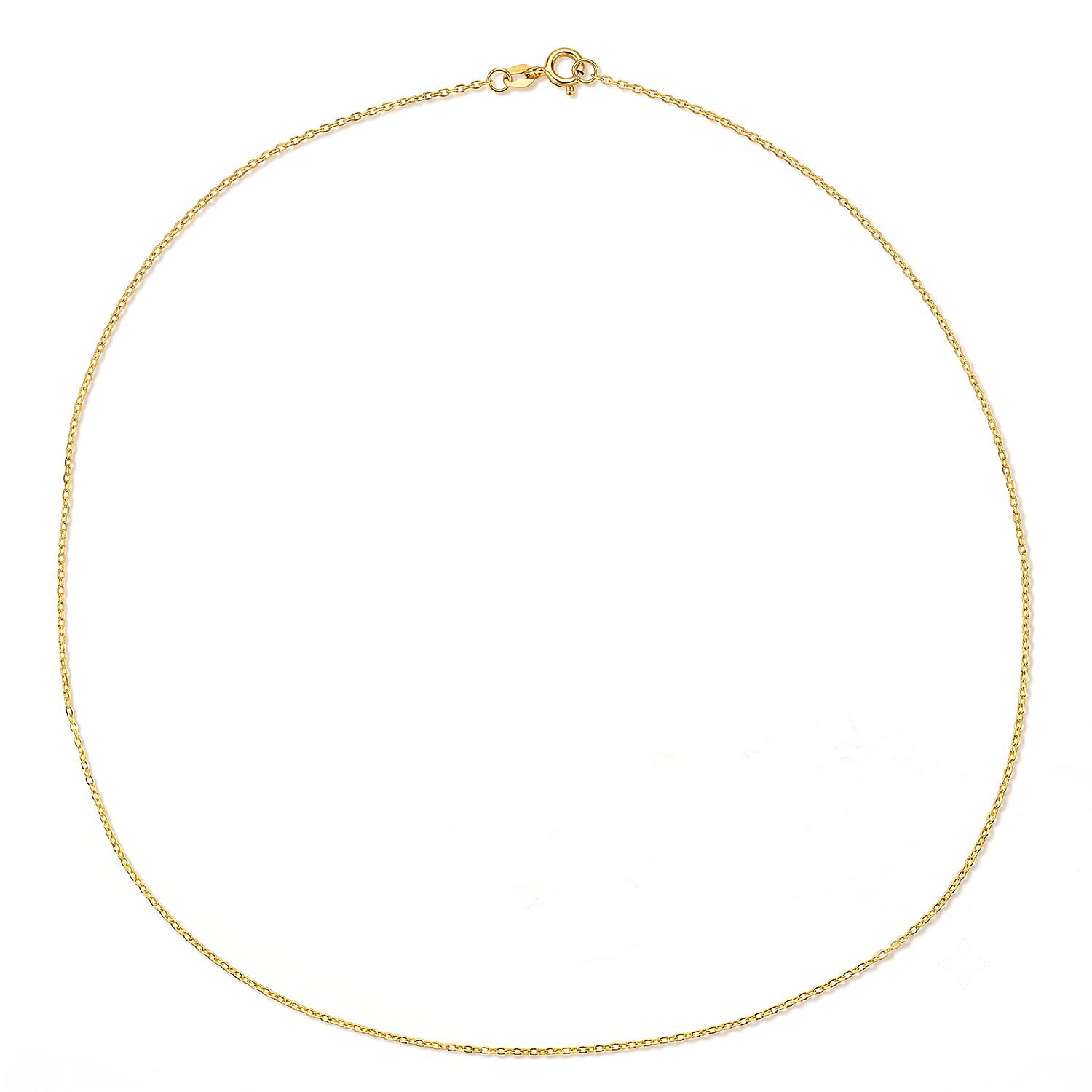 Italian Set of 2 Necklace in 14K YG Over Sterling Silver 2.35 Grams 18 Inches