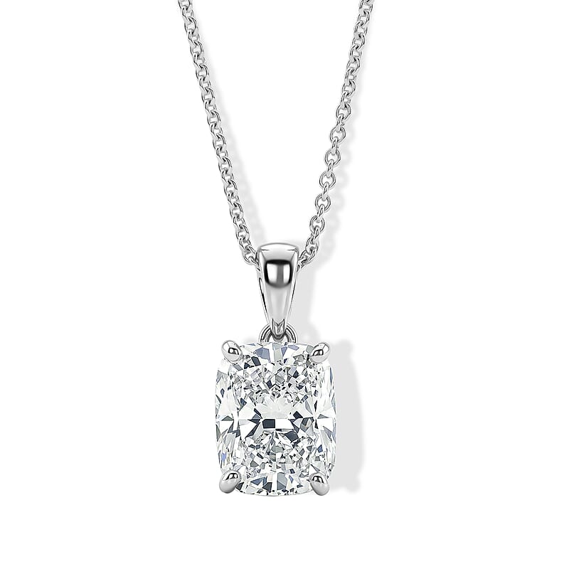Luxuriant Lab Grown Diamond E-F VS 3.00 ctw Pendant Necklace in 950 Palladium and 10K White Gold 20 Inches