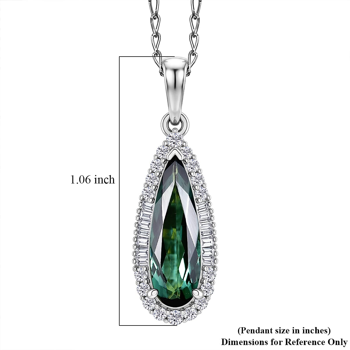 Certified & Appraised Rhapsody AAAA Pirineu Lagoon Tourmaline and Diamond VS 2.00 ctw Pendant Necklace in 950 Platinum 20 Inches image number 5