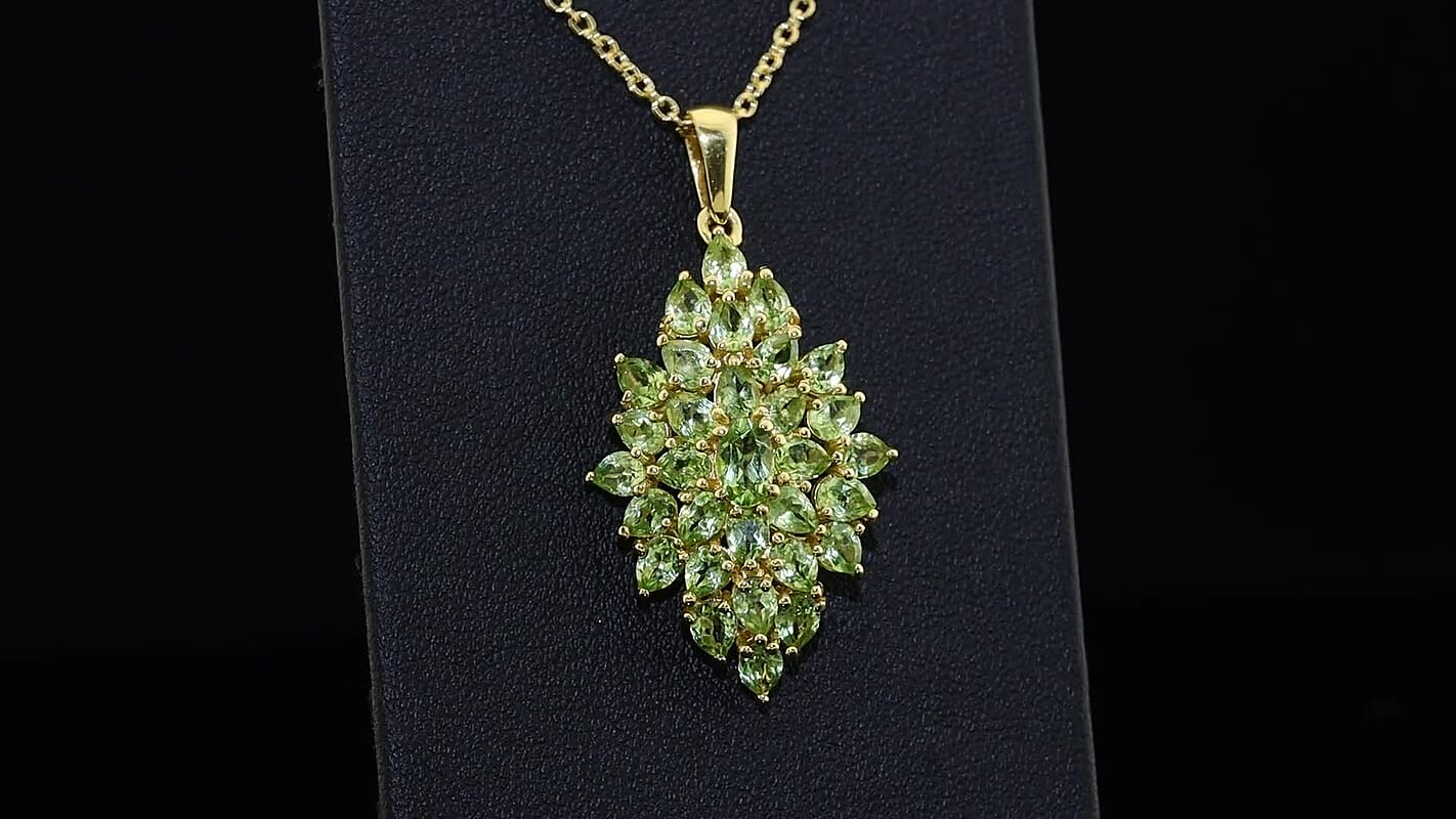 EverTrue Orissa Rhodolite Garnet Pendant in Platinum Bond with Stainless Steel Necklace (20 Inches) 6.60 ctw