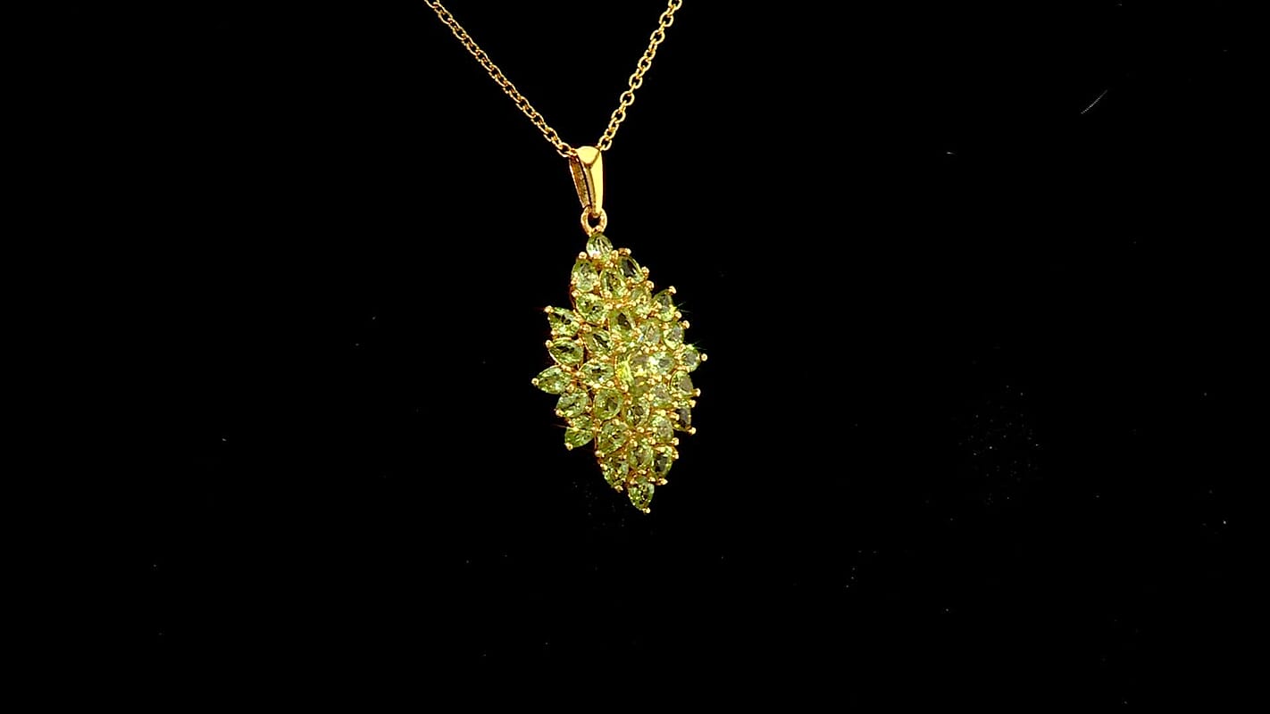 EverTrue Orissa Rhodolite Garnet Pendant in Platinum Bond with Stainless Steel Necklace (20 Inches) 6.60 ctw