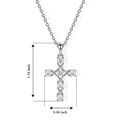 EverTrue Moissanite 1.00 ctw Pendant in Platinum Bond with Stainless Steel Necklace 20 Inches