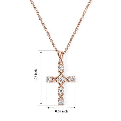 Pendant with Chain (Size 20) Stainless Steel 1.02 ctw