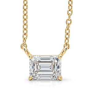 Moissanite 2.00 ctw Pendant Necklace in 14K YG Over Sterling Silver 18-20 Inches 