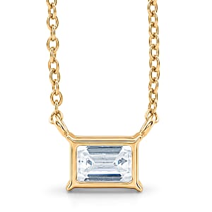 Moissanite 2.00 ctw Pendant Necklace in 14K YG Over Sterling Silver 18-20 Inches 