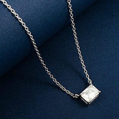 Moissanite  2.00 ctw Pendant Necklace in Sterling Silver 18-20 Inches