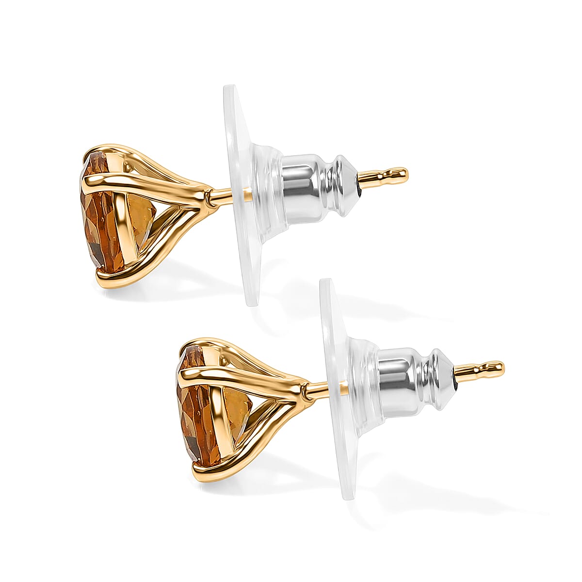 EverTrue Autumn Alexite 6.40 ctw Spark of Majesty Set Earrings, Ring (Size 5) and Pendant in 18K YG Plated with ION Plated YG Stainless Steel Necklace (20 Inches) image number 8