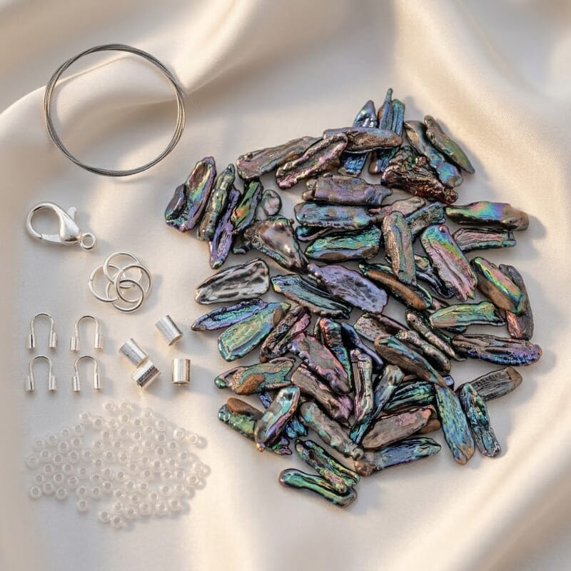 GCS Freshwater Peacock Dagger Pearl Strand Kit