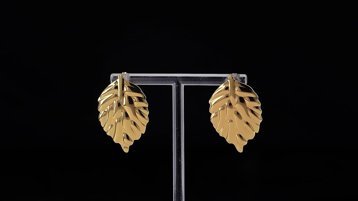 Set of 2 Dangle Earrings in ION Plated YG Stainless Steel 4490343
