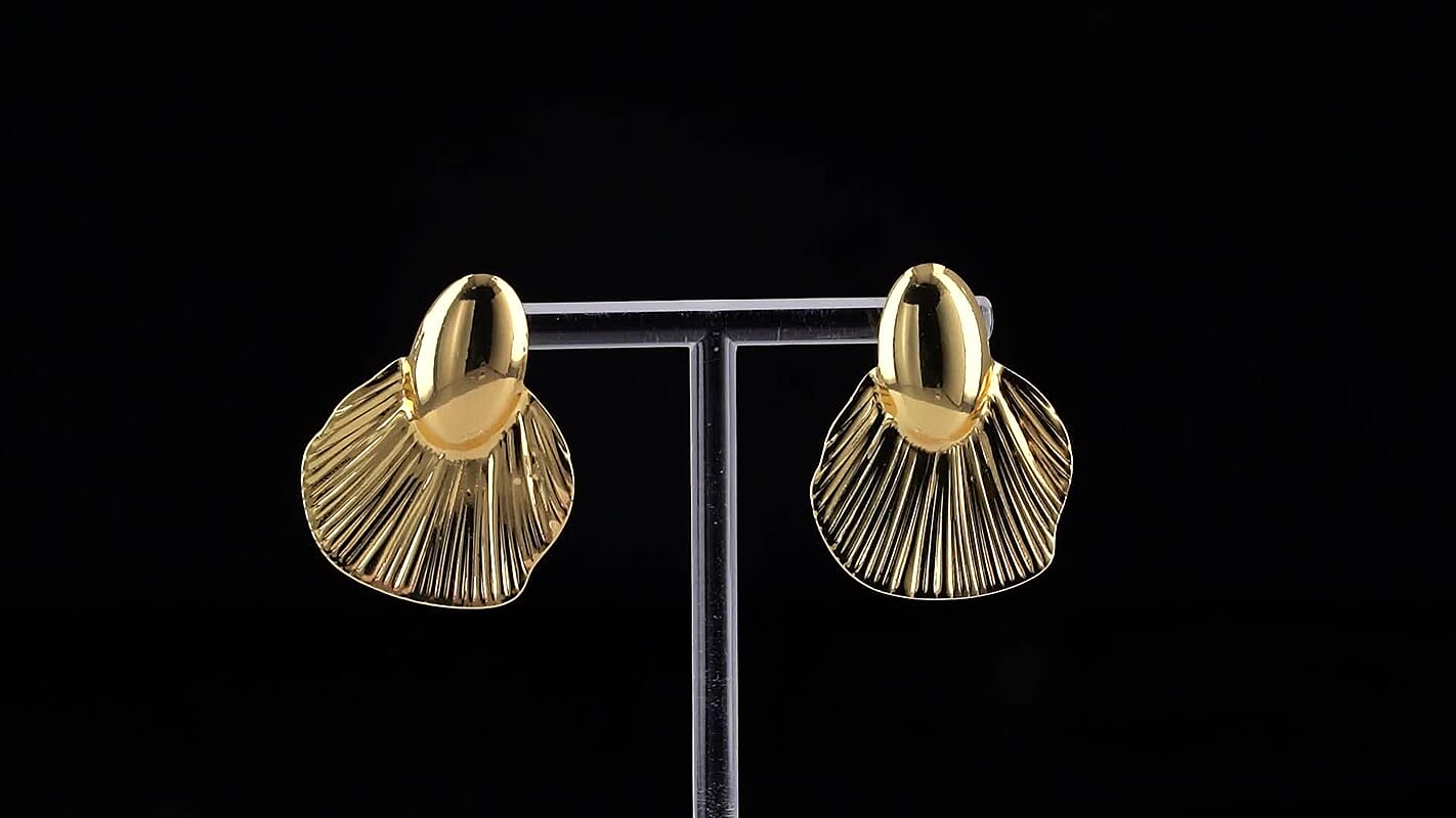 Set of 2 Dangle Earrings in ION Plated YG Stainless Steel 4490345