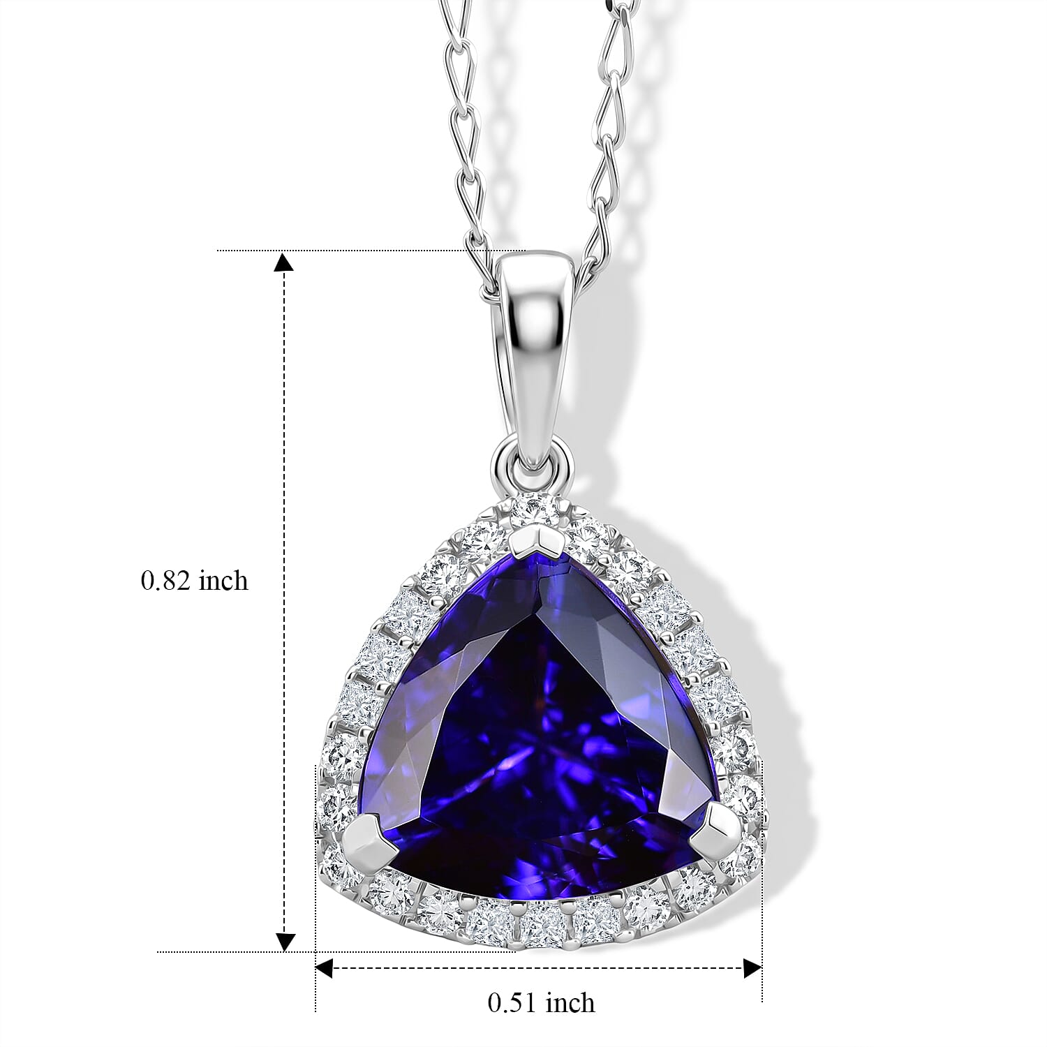Certified & Appraised Rhapsody AAAA Tanzanite and Diamond VS 4.00 ctw Pendant Necklace in 950 Platinum 20 Inches