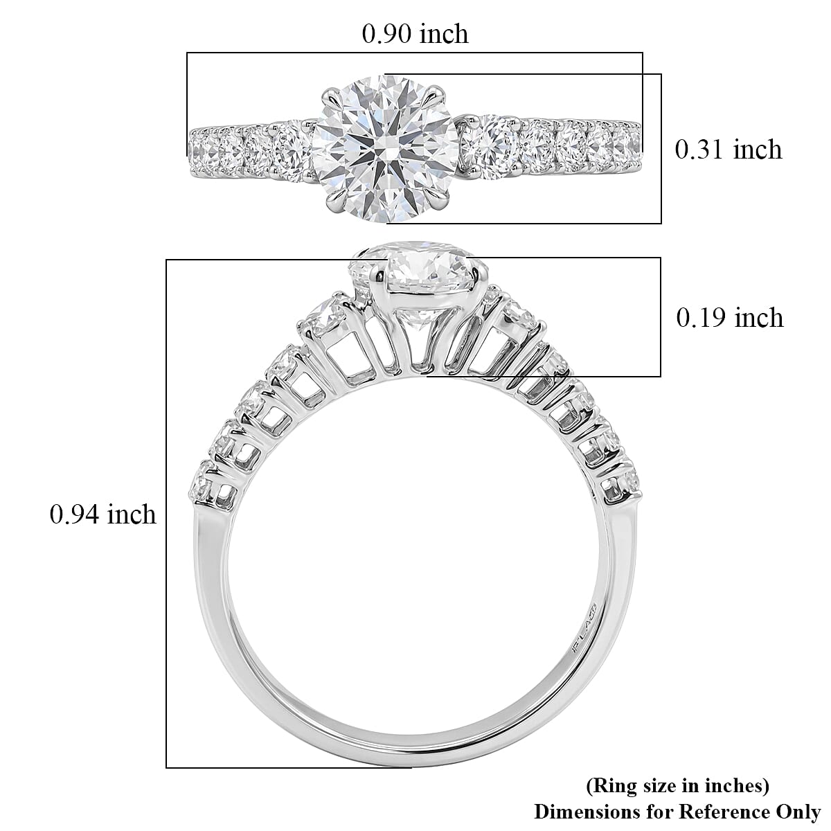 Luxuriant Lab Grown Diamond G-H SI1 2.00 ctw Set of 2 Ring in Sterling Silver (Size 6.0) image number 5