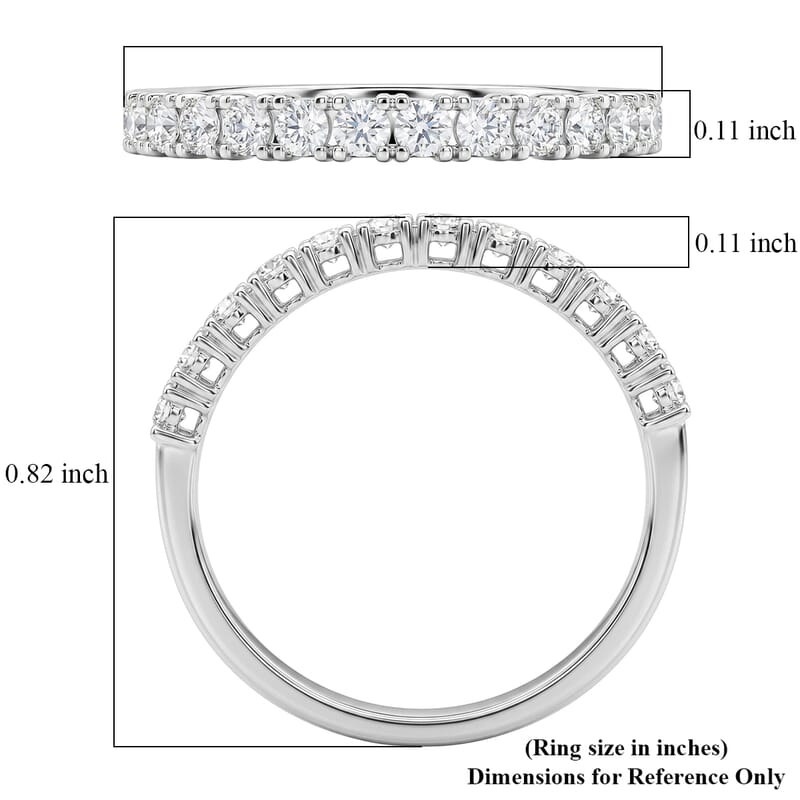Luxuriant Lab Grown Diamond G-H SI1 2.00 ctw Set of 2 Ring in Sterling Silver (Size 6.0)
