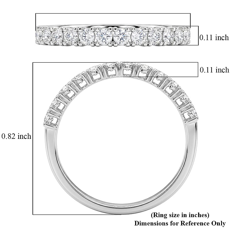 Luxuriant Lab Grown Diamond G-H SI1 2.15 ctw Set of 2 Ring in Sterling Silver (Size 7.0)