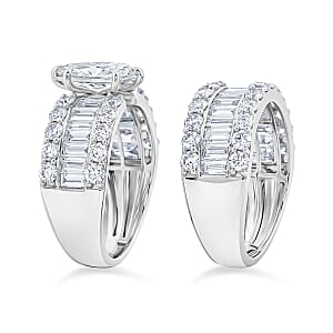 Lab Grown Diamond SI1 5.24 ctw Set of 2 Ring in Sterling Silver (Size 6.00)