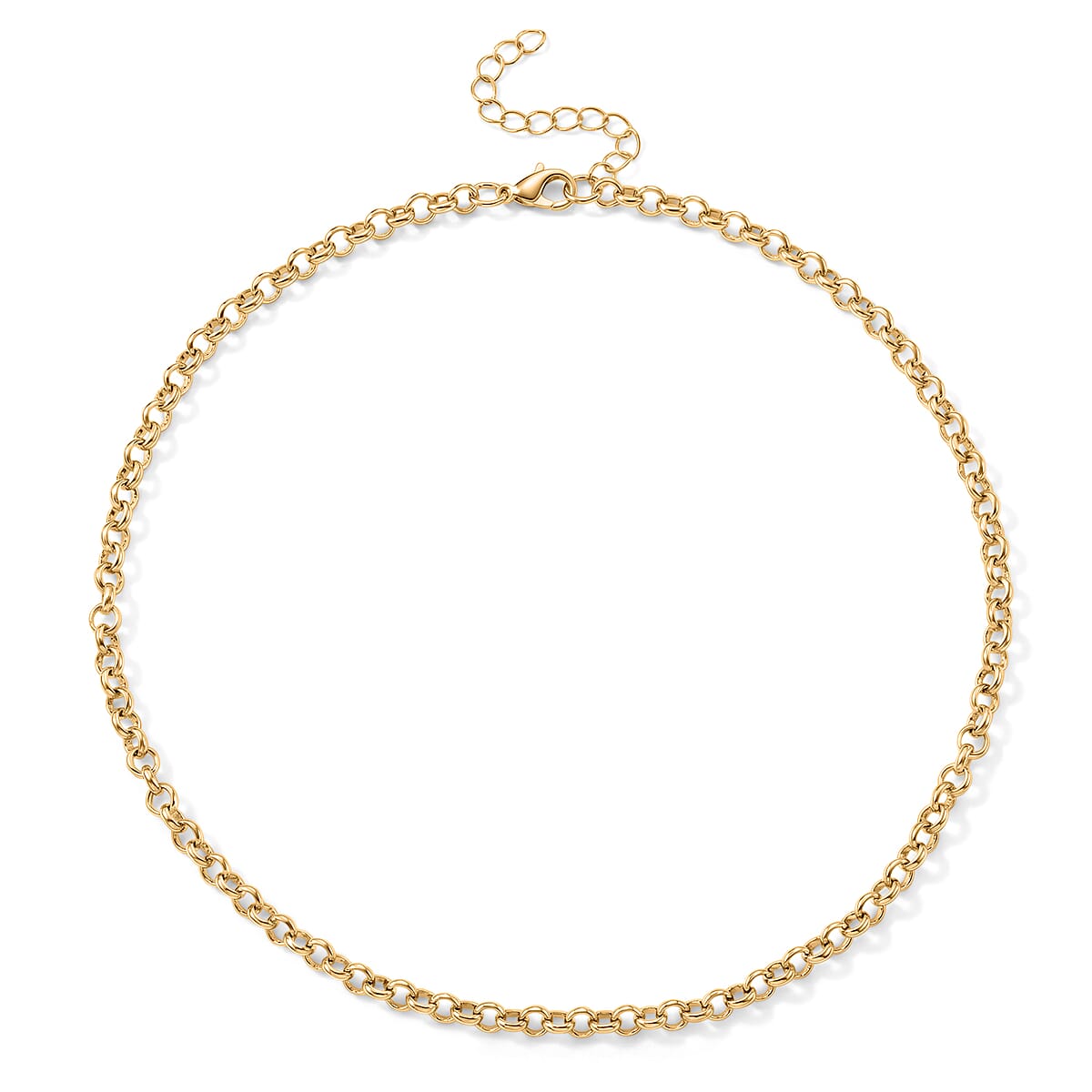 Set of 3 - Rope, Link and Fine 3 Layer Chain Necklace in Goldtone 18/20/22-2 Inches image number 3