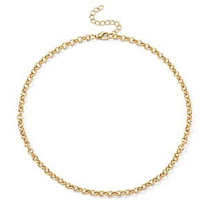 Set of 3 - Rope, Link and Fine 3 Layer Chain Necklace in Goldtone 18/20/22-2 Inches