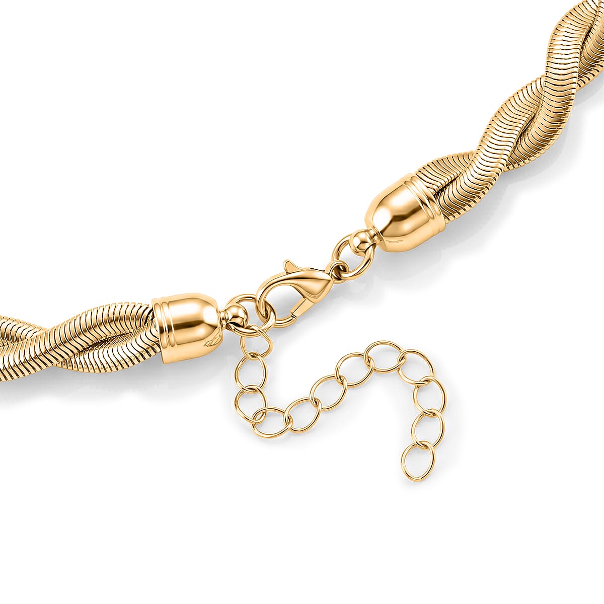 Set of 3 - Rope, Link and Fine 3 Layer Chain Necklace in Goldtone 18/20/22-2 Inches image number 6