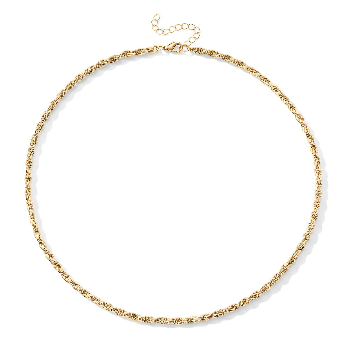 Set of 3 - Rope, Link and Fine 3 Layer Chain Necklace in Goldtone 18/20/22-2 Inches image number 7