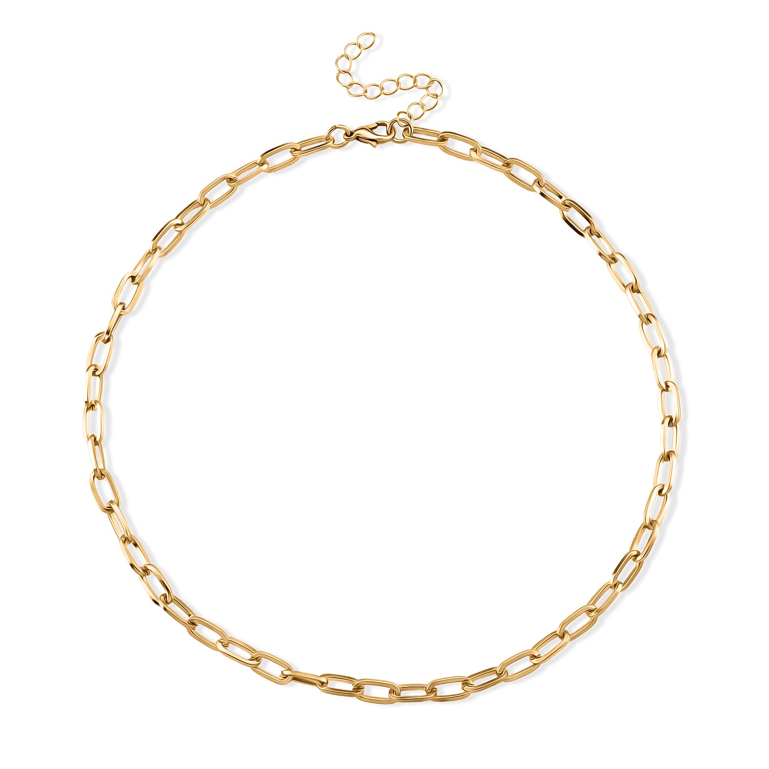 Set of 3 - Snake, Paperclip and Ball Bead Chain Necklace in Goldtone 16/18/18.75-2 Inches