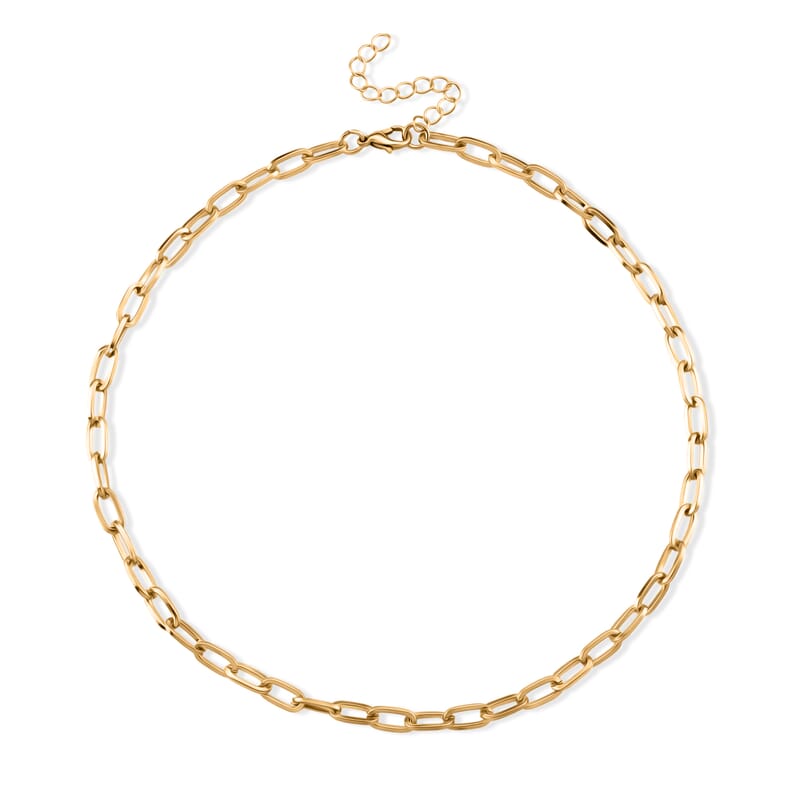 Set of 3 - Snake, Paperclip and Ball Bead Chain Necklace in Goldtone 16/18/18.75-2 Inches